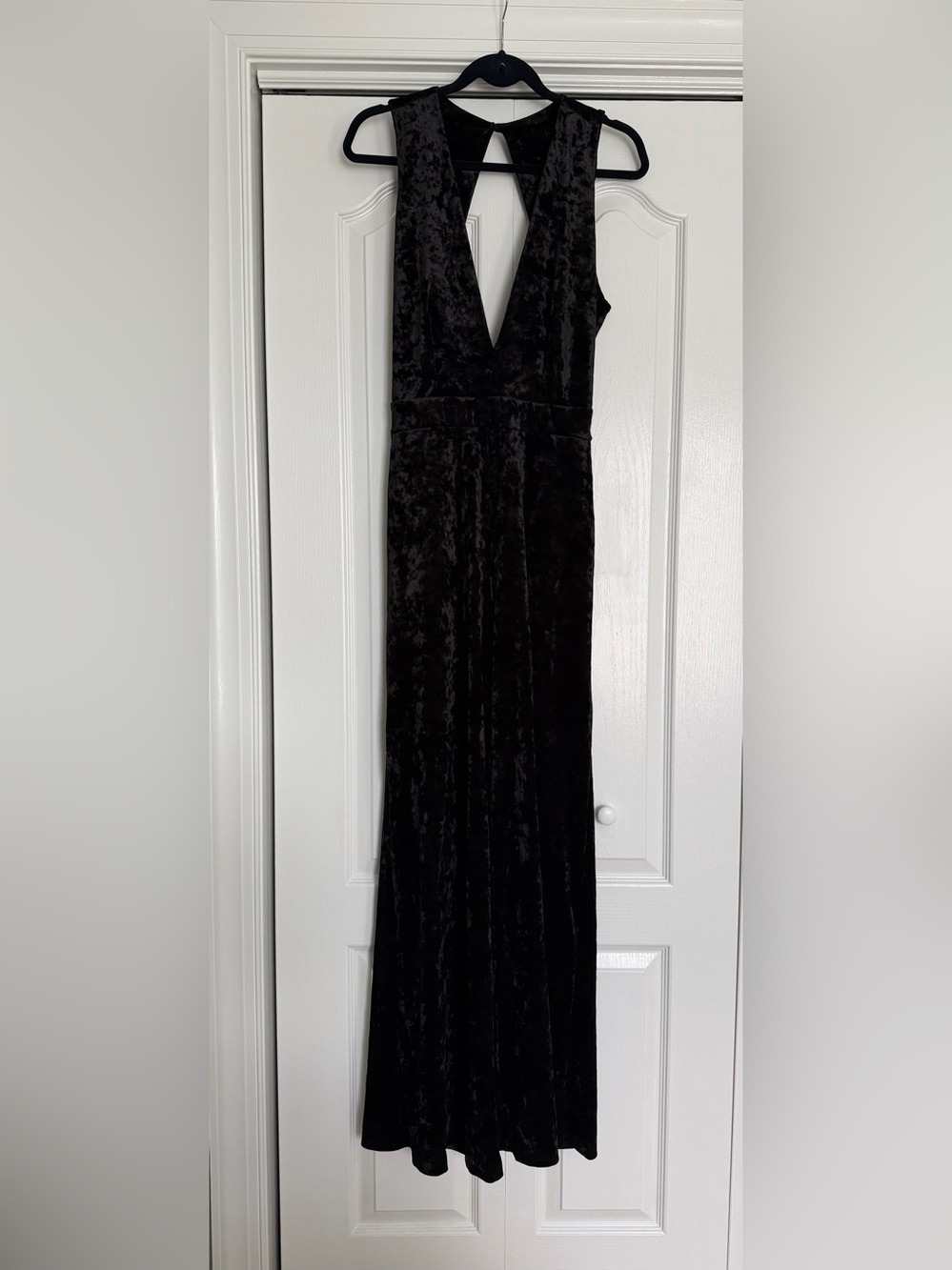 Black Velvet Jumpsuit Size Large